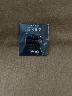 Project Hail Mary IMAX 'AMAZE' Black Enamel Pin - Movie collectible.